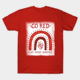 Go Red heart disease awareness month T-Shirt